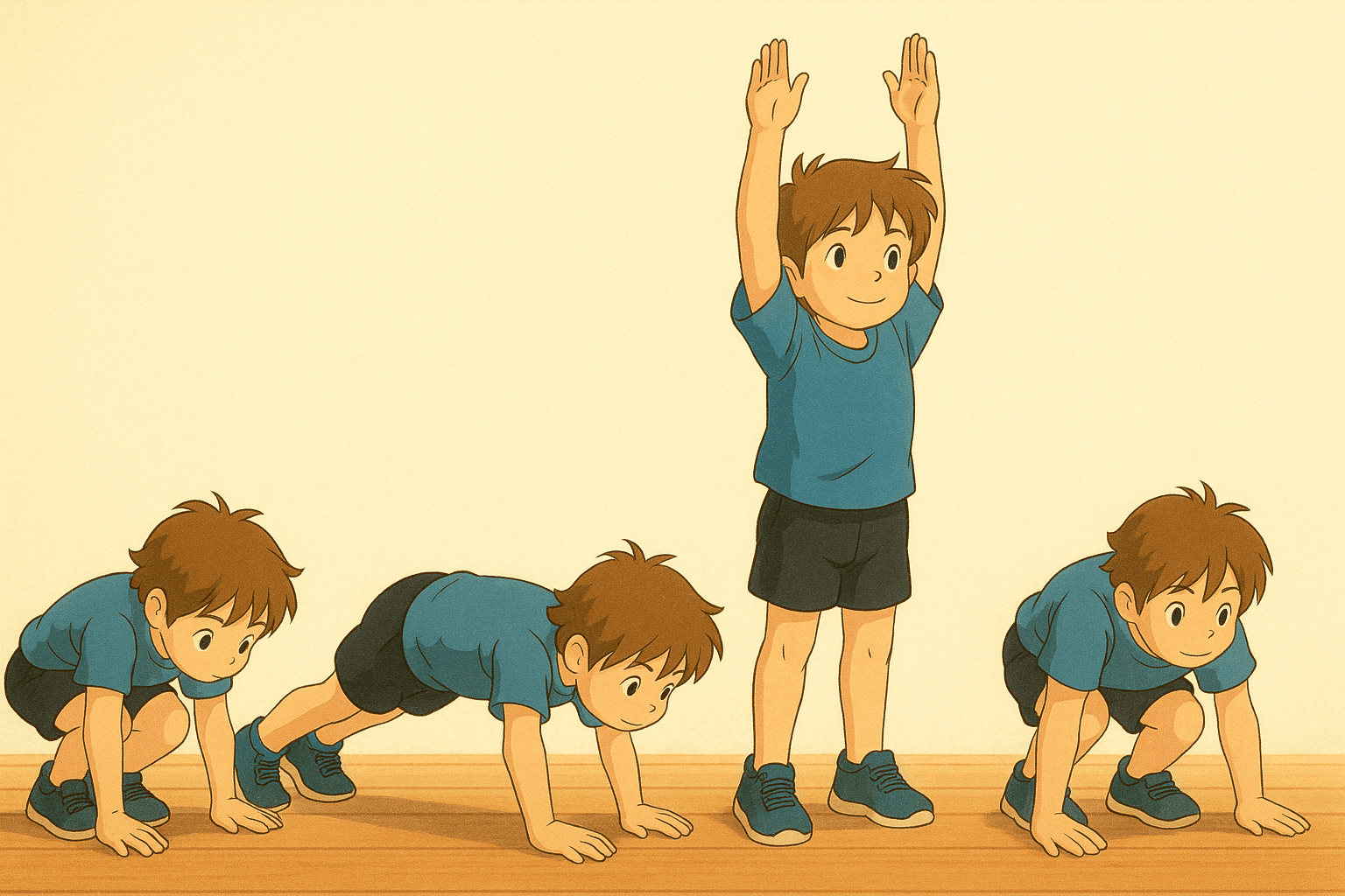 Kid burpee